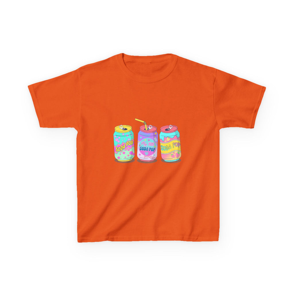 Kids T-Shirt — Colorful Soda Can Trio Graphic Tee (Cute Retro Drink Design)