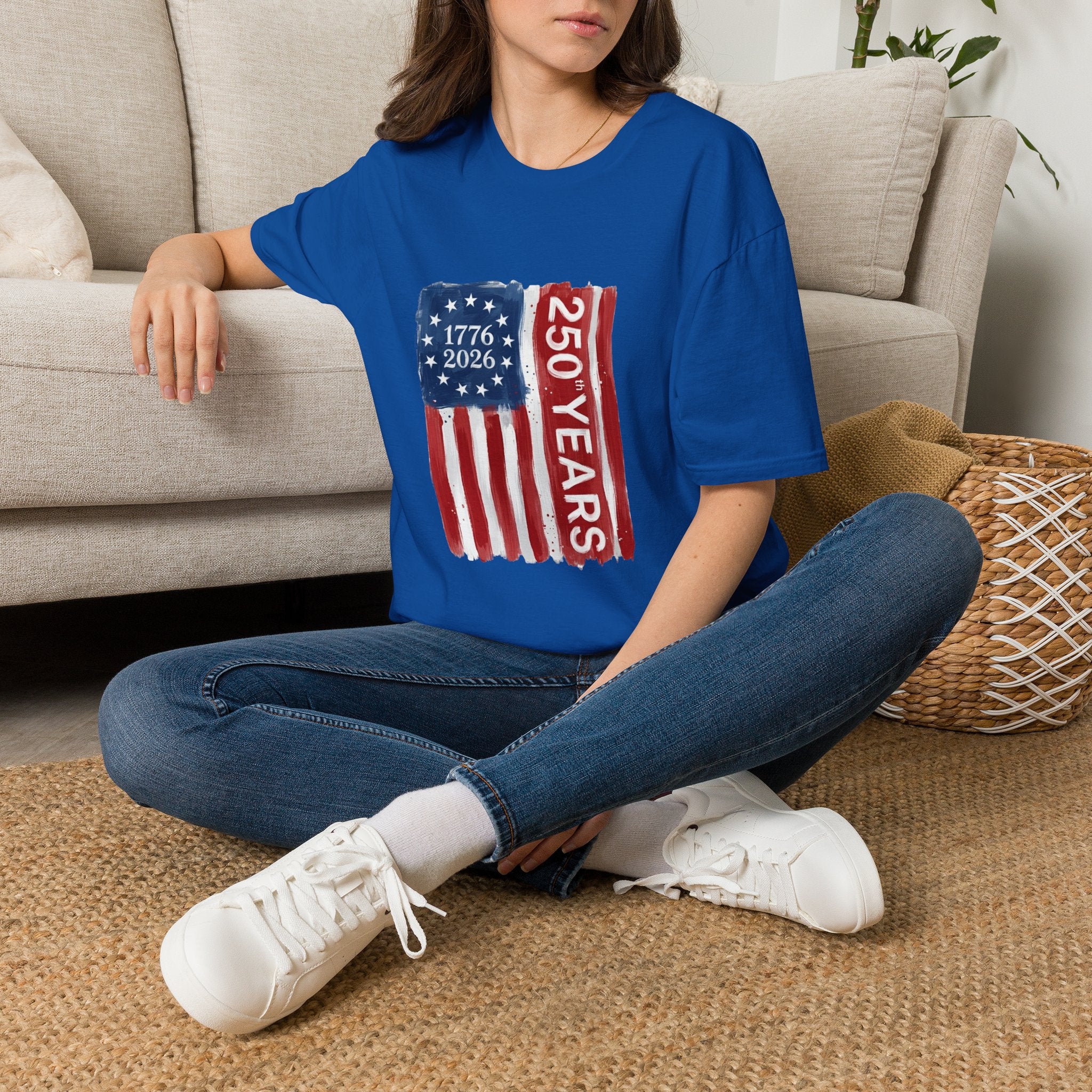 250 Years Flag T‑Shirt — 1776–2026 American Bicentennial Patriotic Tee