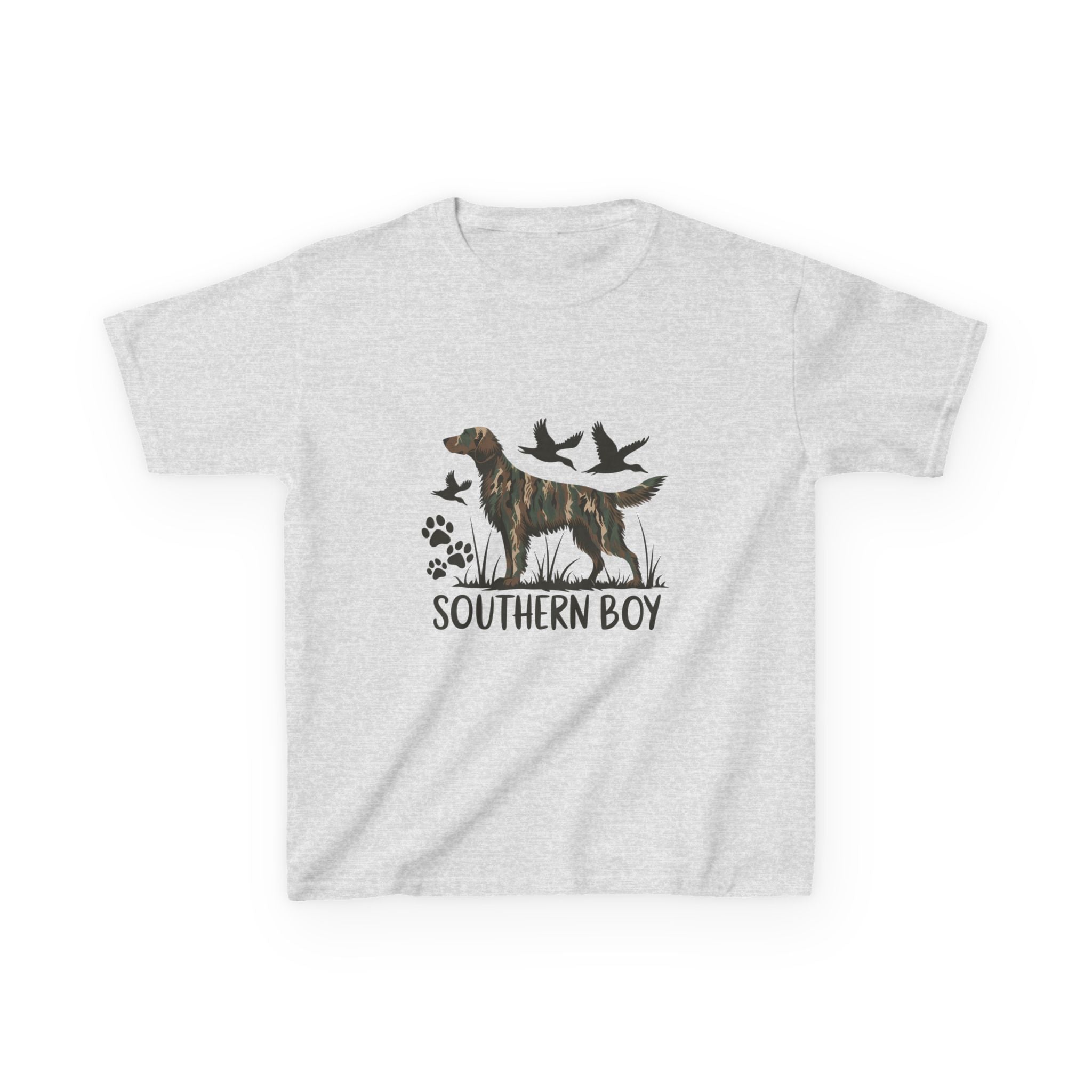 Kids 'Southern Boy' Camo Dog T-Shirt - Outdoor Hunting Puppy Tee