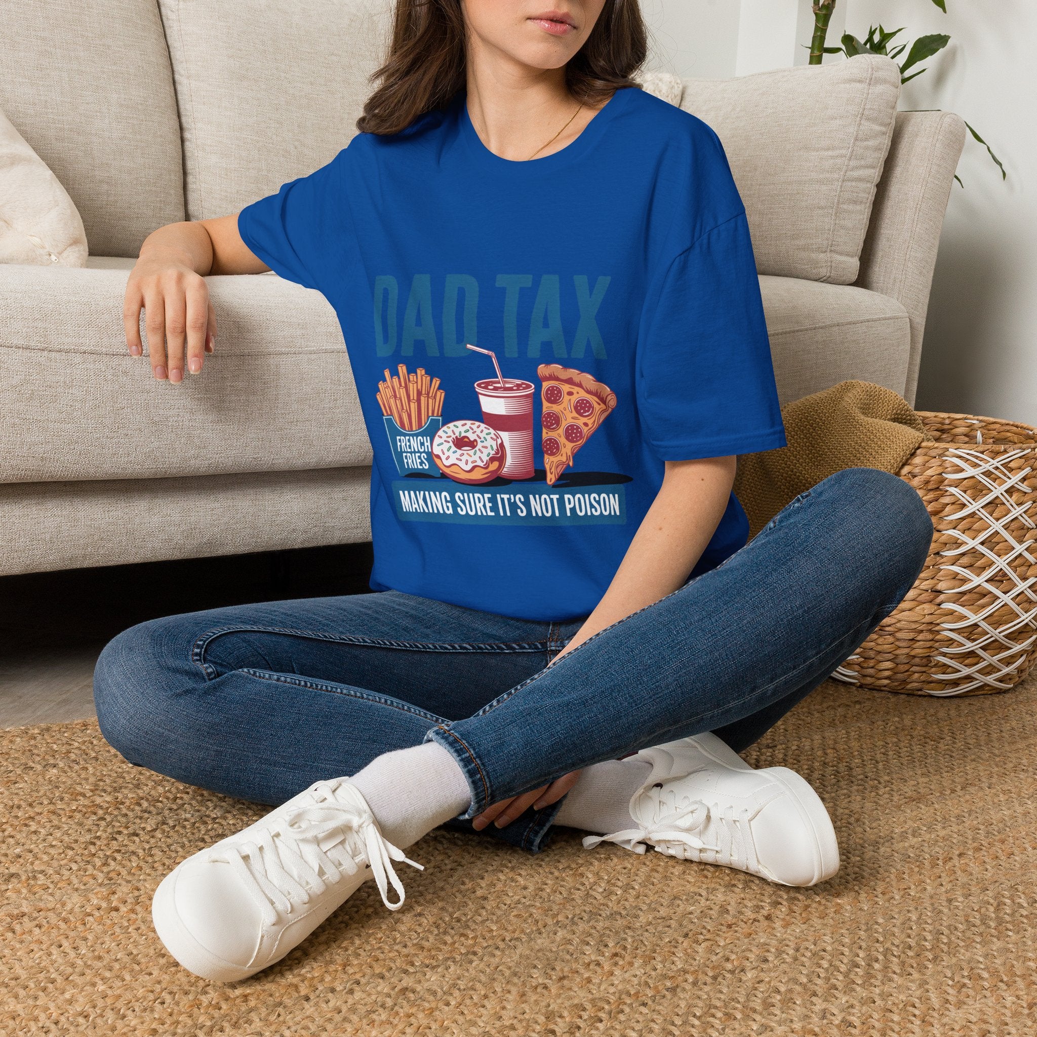 Dad Tax T-Shirt — Funny "Dad Tax" Pizza, Fries & Drink Graphic Tee for Fathers