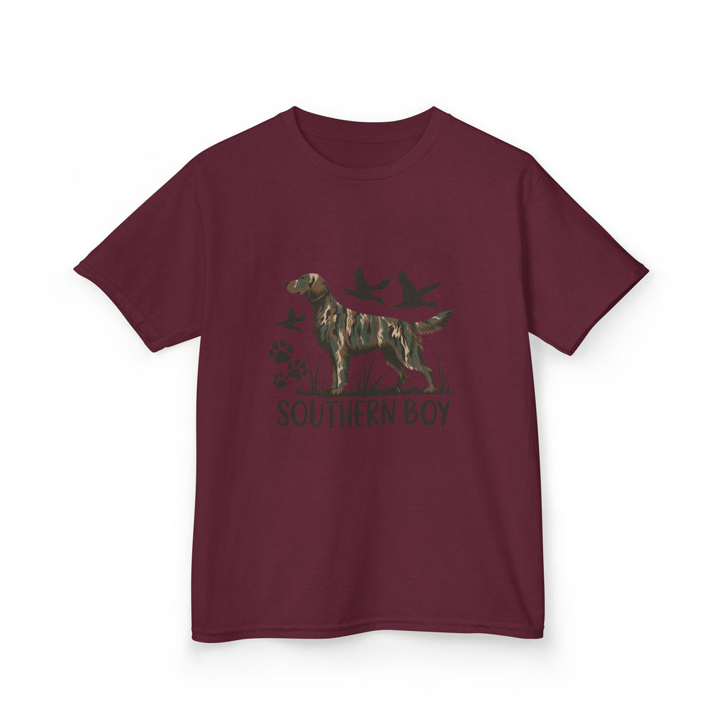 Kids 'Southern Boy' Camo Dog T-Shirt - Outdoor Hunting Puppy Tee