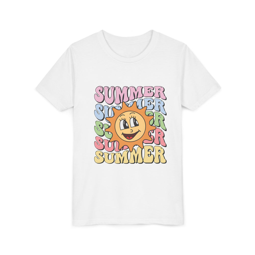 Youth Tee – Retro Happy Sun “Summer” Graphic Kids T-Shirt