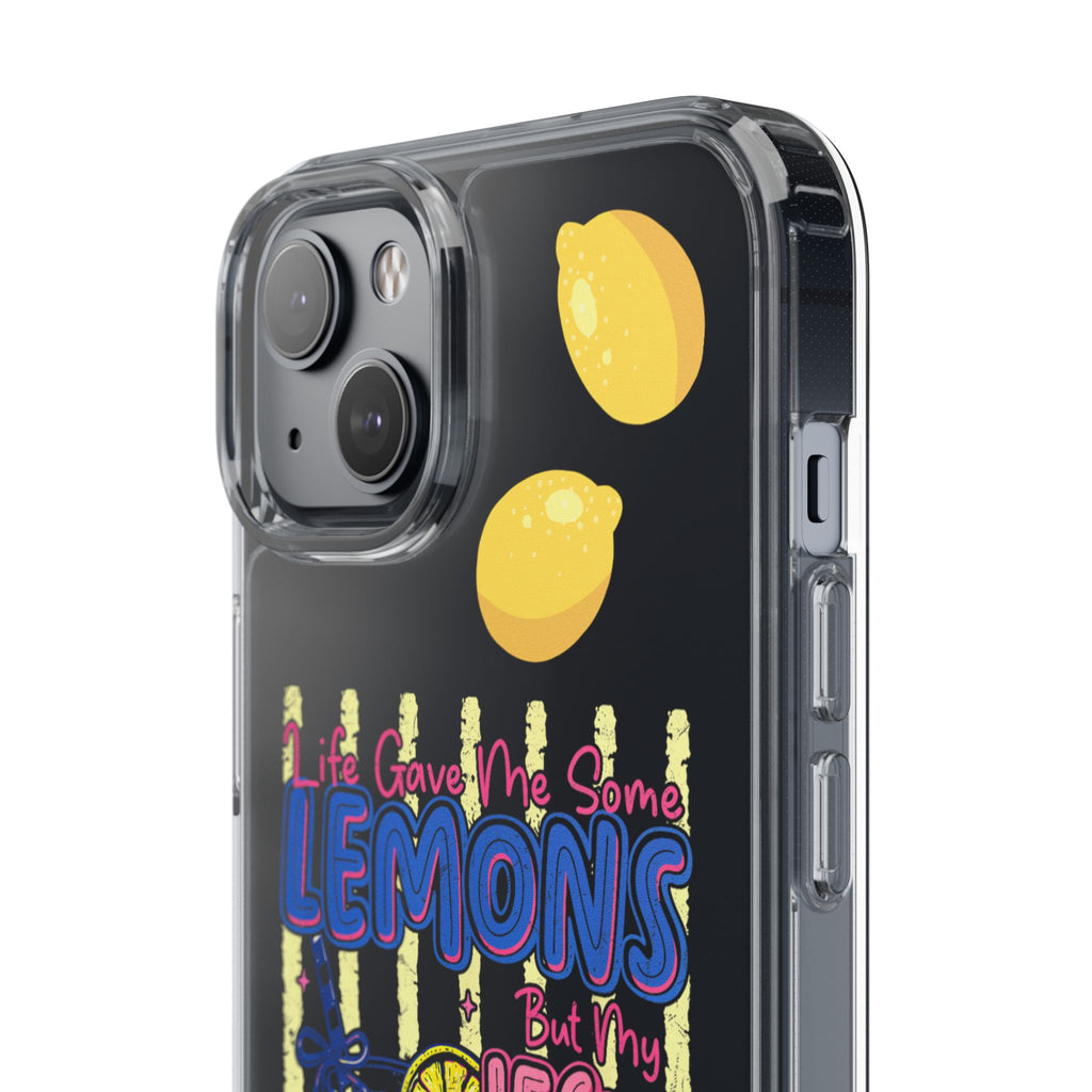 Clear Phone Case — “Life Gave Me Some Lemons But My Jesus Made Me Lemonade” Inspirational Lemon Design