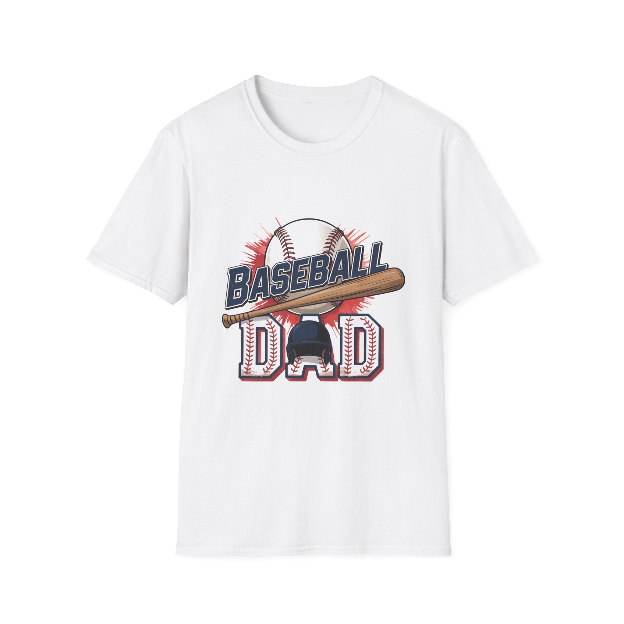 Baseball Dad T-Shirt — Vintage Baseball Ball & Bat Graphic