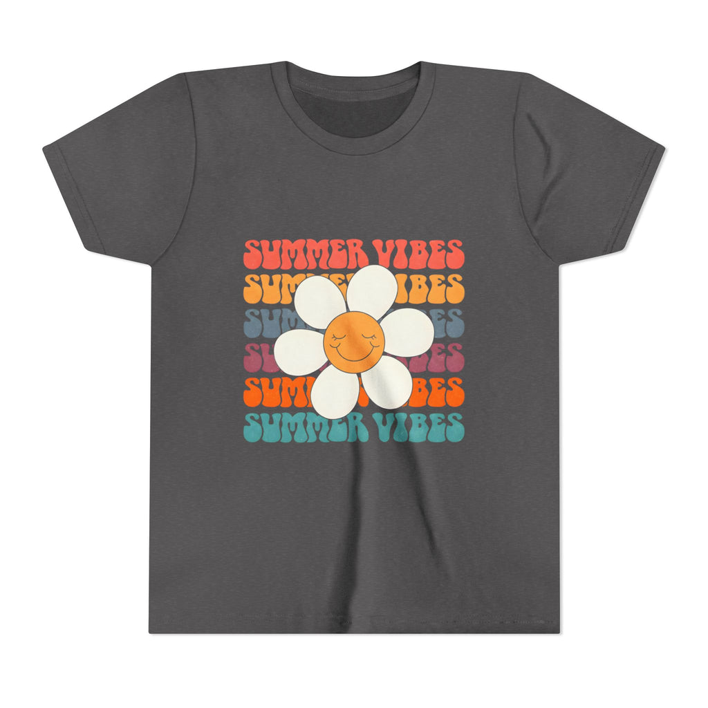 Youth Tee - "Summer Vibes" Retro Daisy Graphic