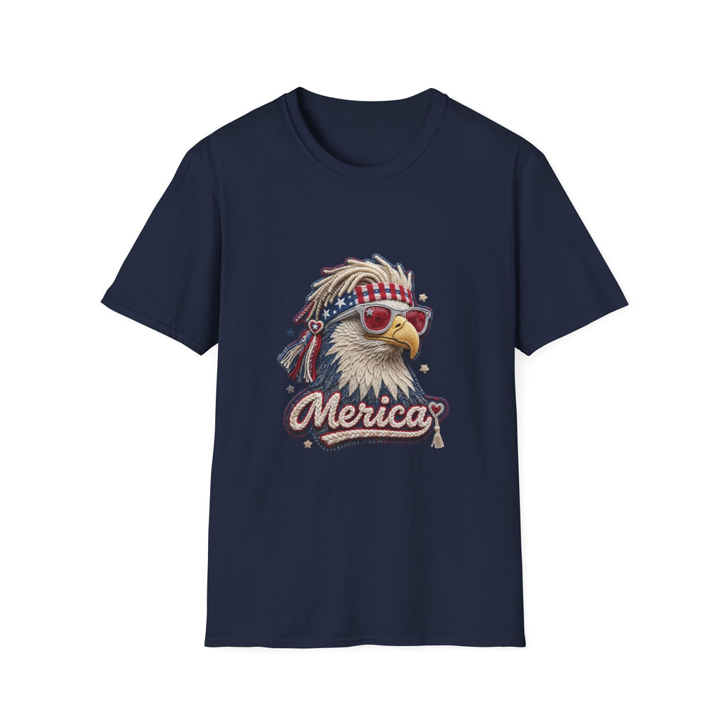 Eagle 'Merica T-Shirt — Patriotic Bald Eagle Sunglasses Tee