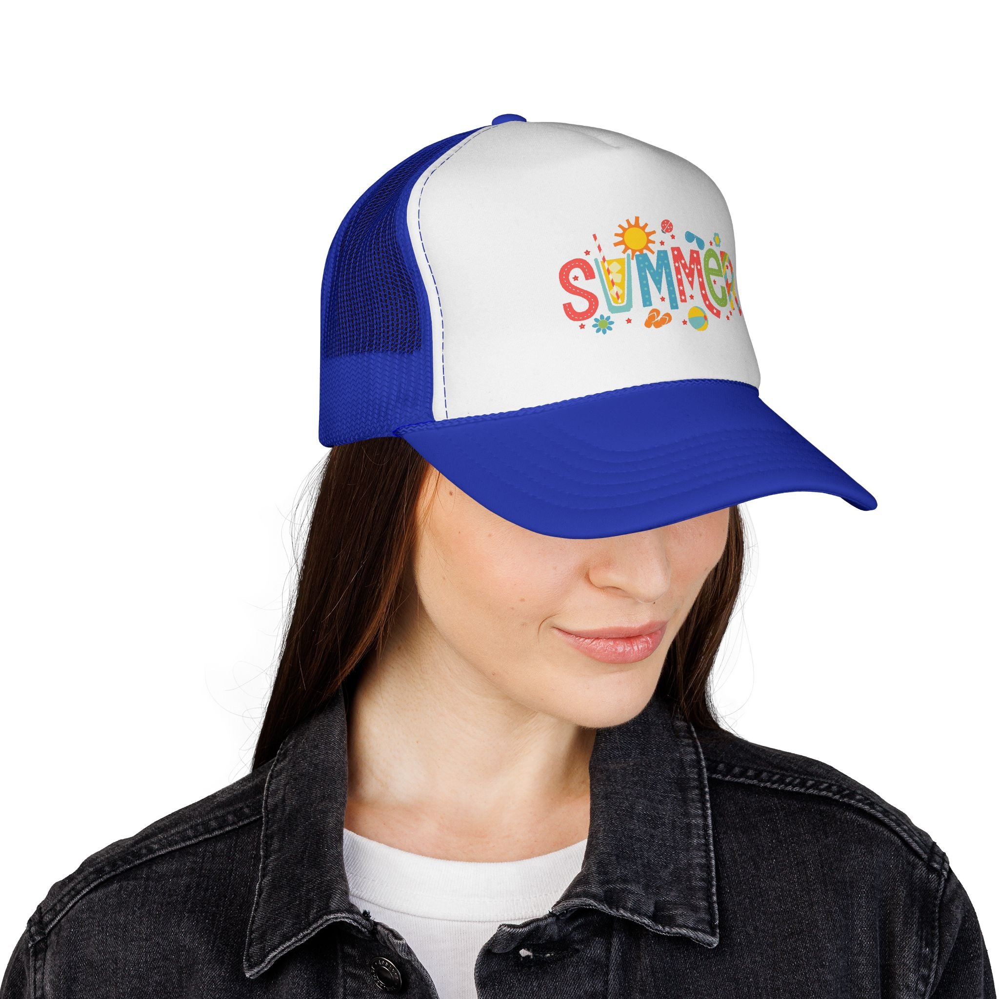 Summer Trucker Cap — Colorful Beach Vibes Hat