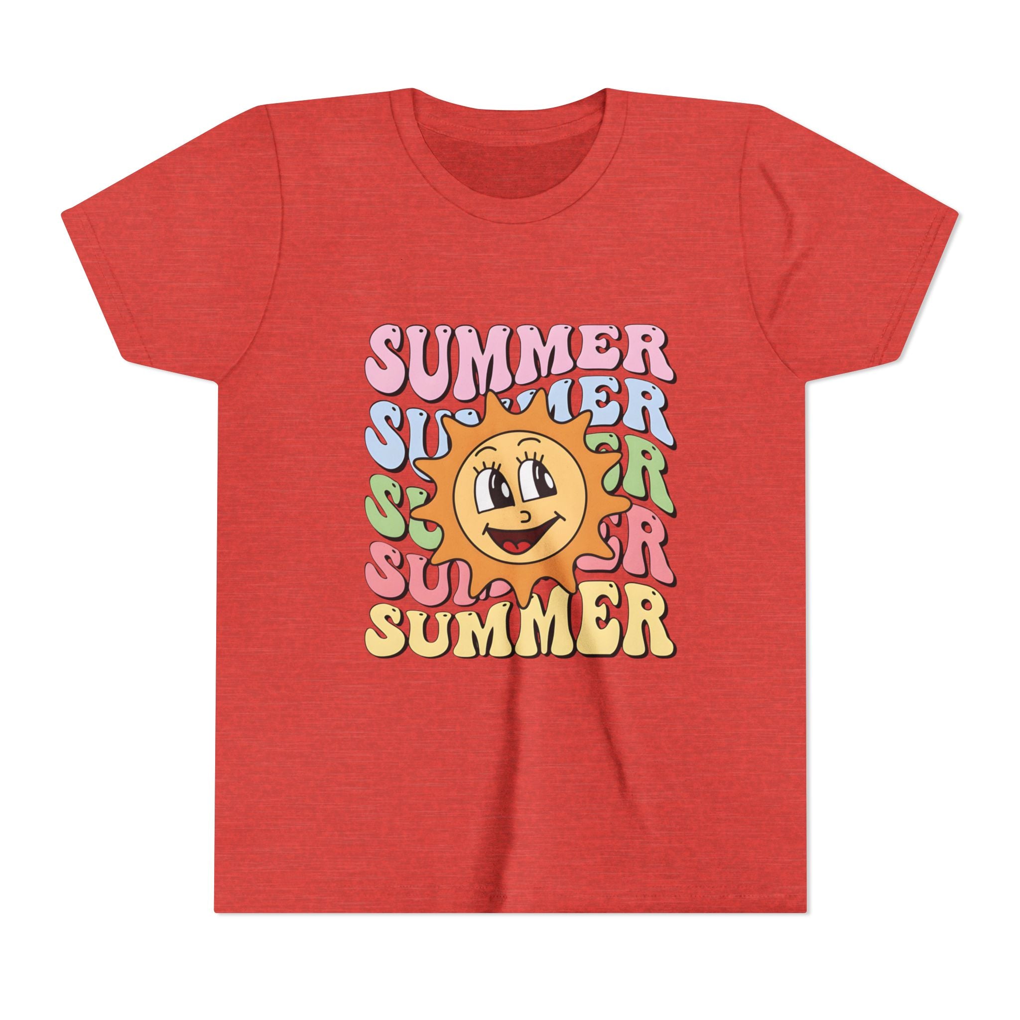 Youth Tee – Retro Happy Sun “Summer” Graphic Kids T-Shirt