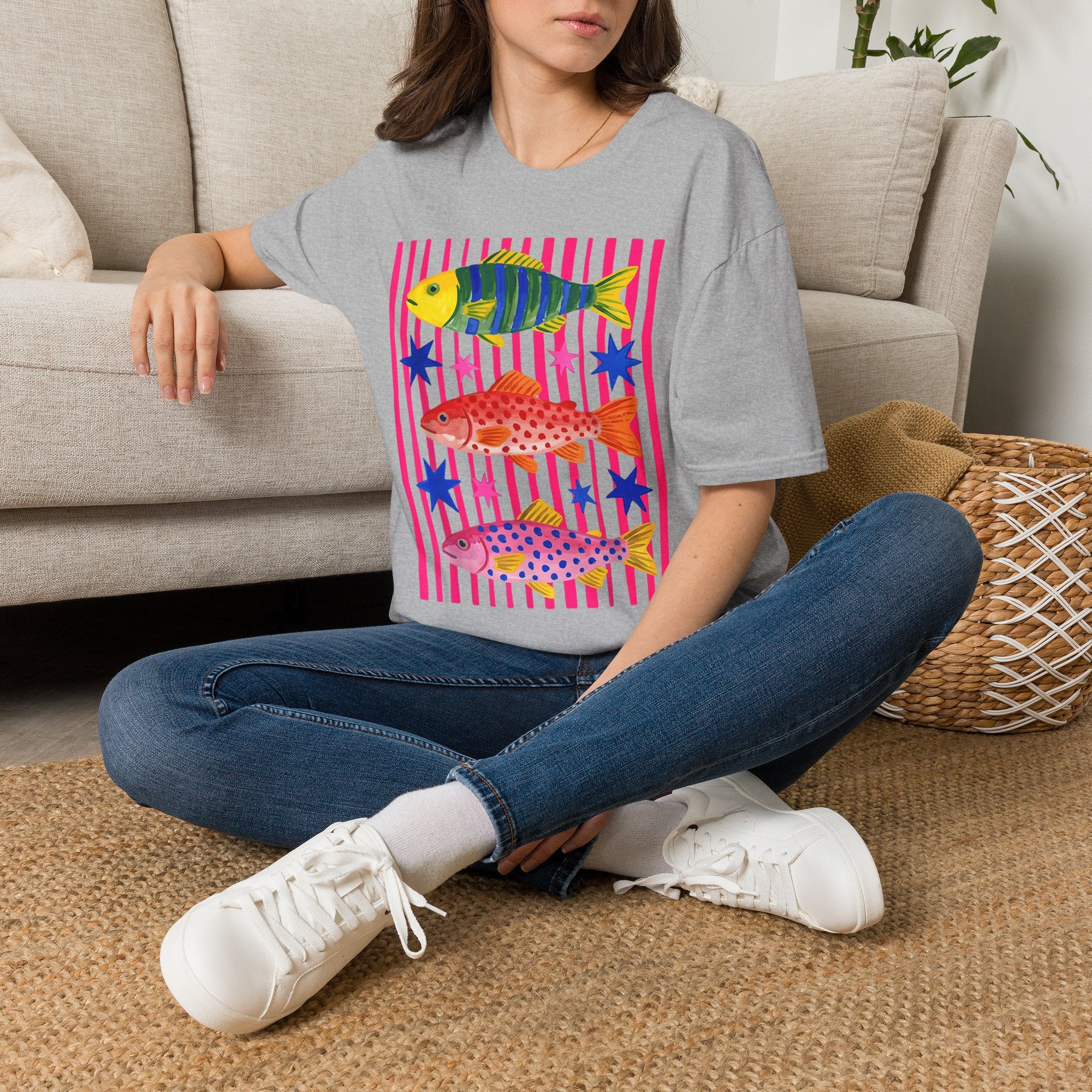 T-Shirt — Colorful Tropical Fish Graphic Tee