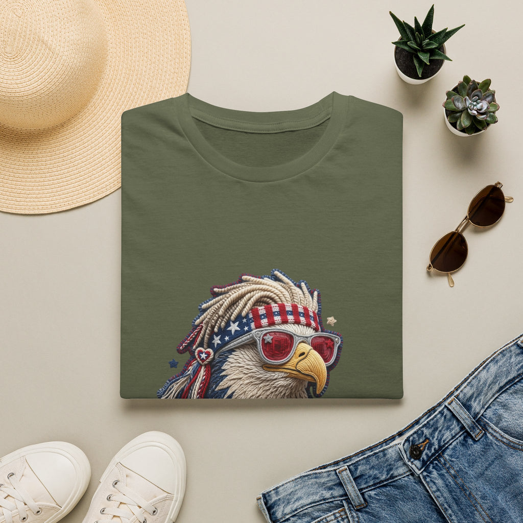Eagle 'Merica T-Shirt — Patriotic Bald Eagle Sunglasses Tee