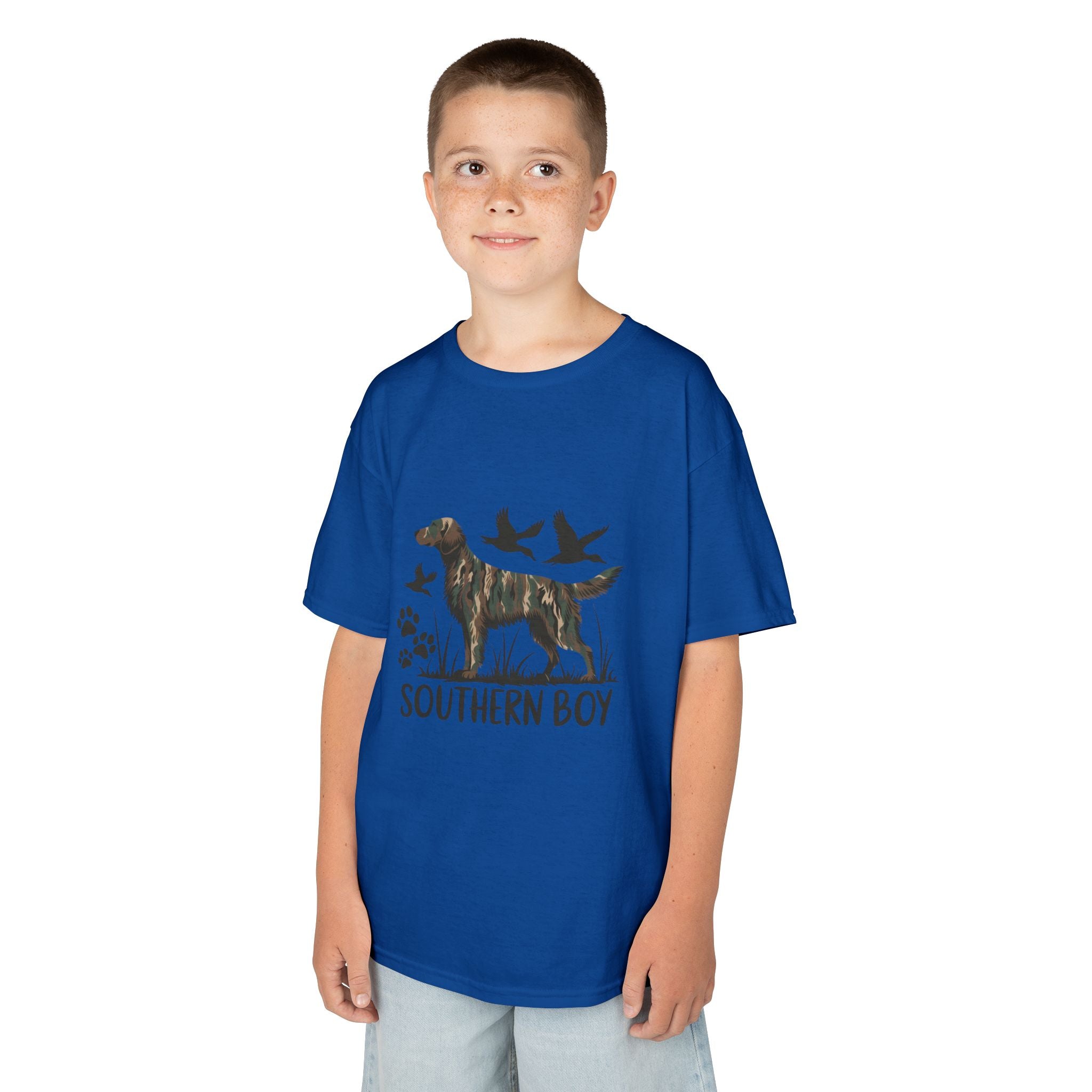 Kids 'Southern Boy' Camo Dog T-Shirt - Outdoor Hunting Puppy Tee