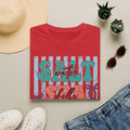 Beach Vibes T-Shirt — "Salt Water, Sea Shells, Sun" Retro Stripes