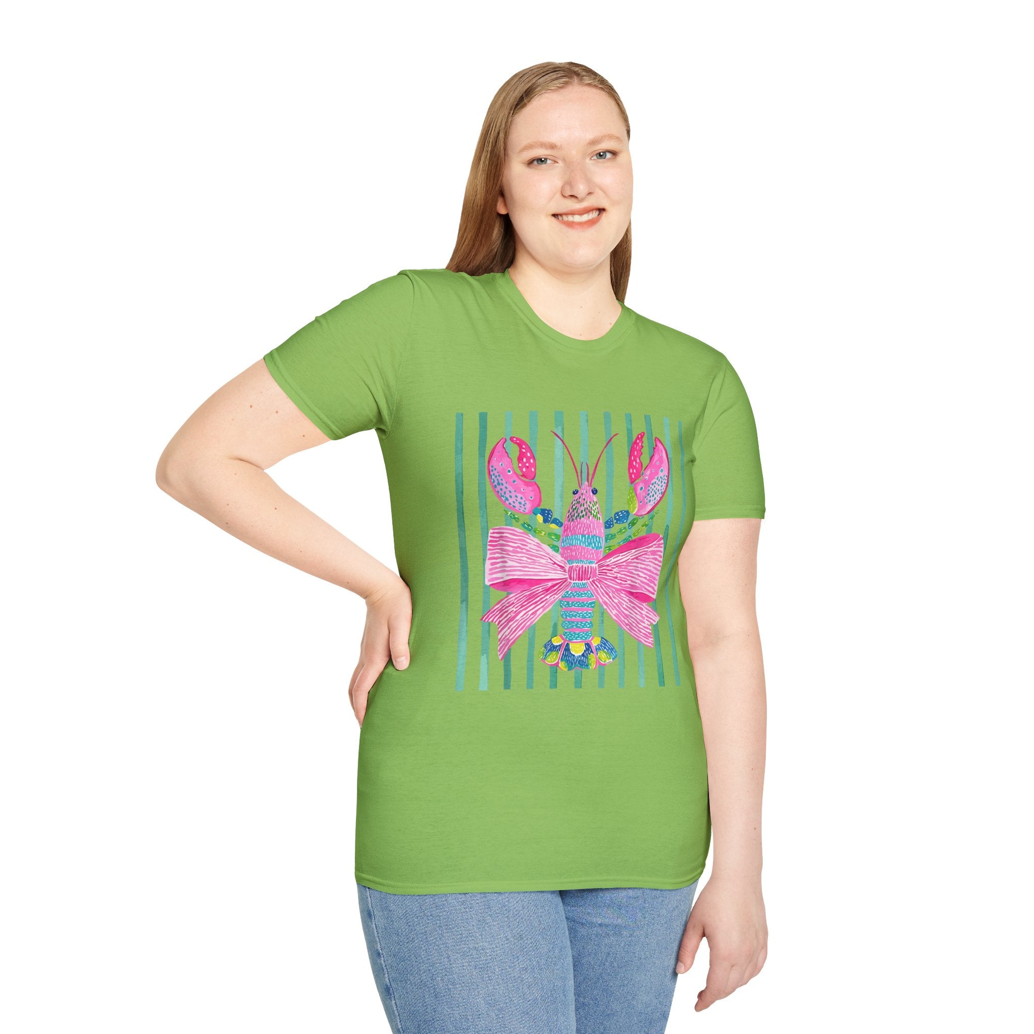 Easter Lobster Tee — Pink Floral Bow Beach Crab T-Shirt